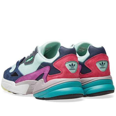 adidas Falcon Womens in Clear Mint/Collegiate Navy, 10